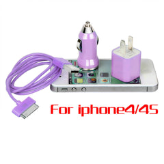 32pin USB Car Charger USB Wall Charger USB Cable Compatible with iPhone4/4S