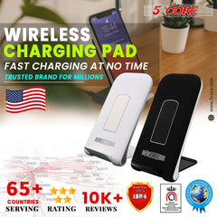 5 Core Fast Wireless Charger 2 Pieces/Qi-Certified 10W Fast Wireless Charging Station with Sleep-Friendly Adaptive Light/Compatible with Samsung Galaxy S21 S20 S10 S9 S8/Note 20 Ultra/10/9- CDKW03