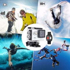 4K Action Pro Waterproof All Digital UHD WiFi Camera + RF Remote And Accessories